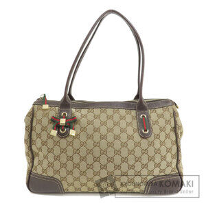 Gucci GG Canvas Princy Tote Shoulder Bag Brown
